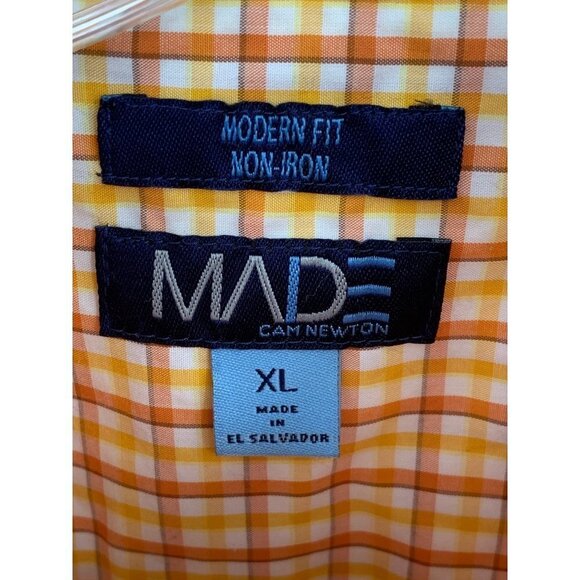 MADE Cam Newton Button Down Long Sleeve Shirt Men's XL - Picture 3 of 6